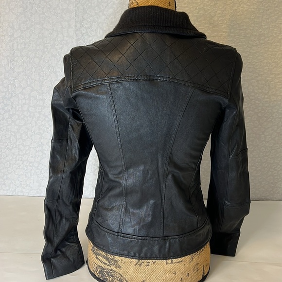 COLE HAAN LEATHER JACKET XS - Picture 8 of 16